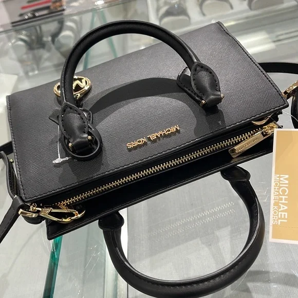 Michael Kors Sheila Small Center Zip Satchel Shoulder Crossbody Bag Non Leather - Picture 7 of 16